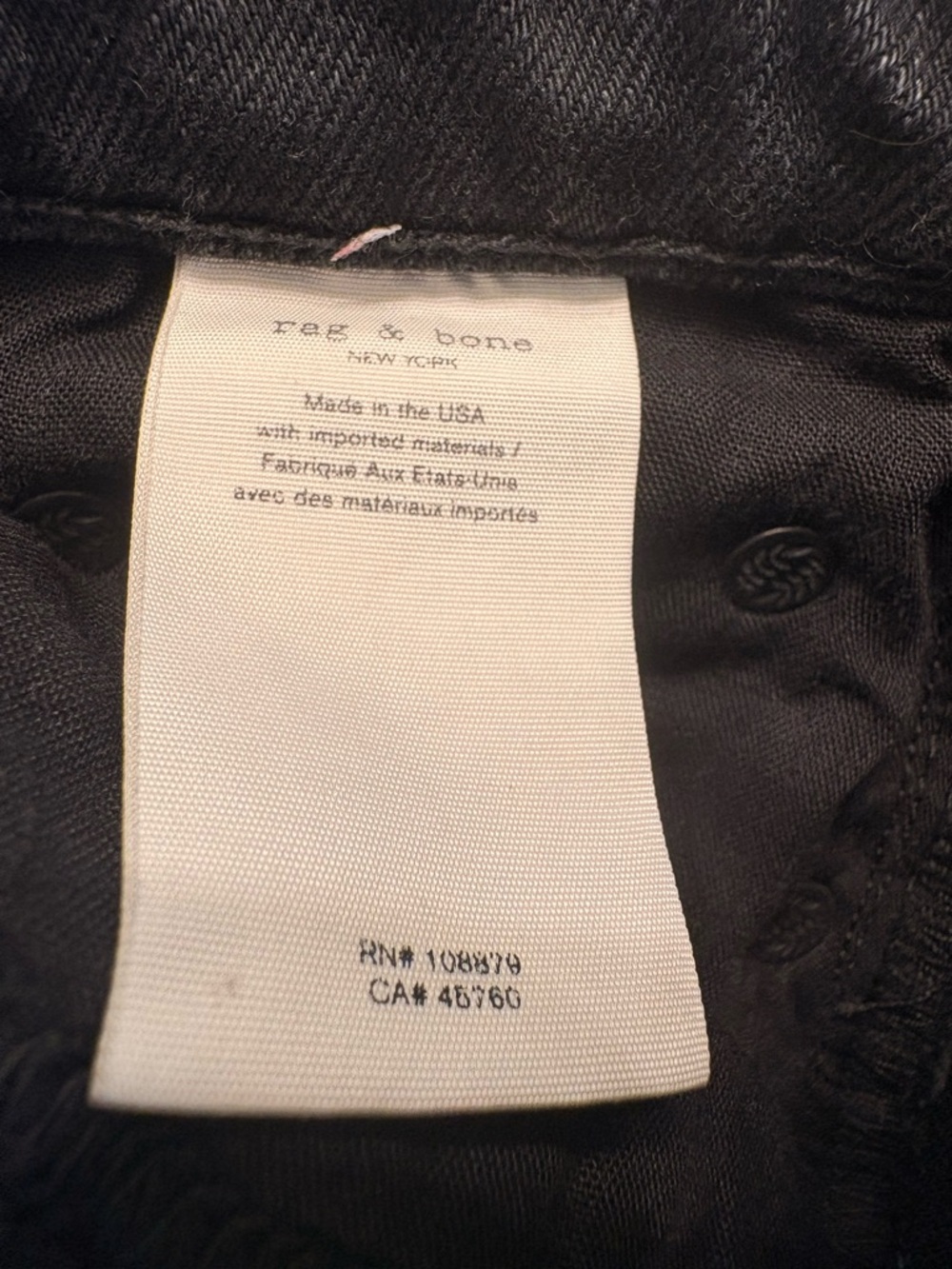 Rag & Bone Nina High-Rise Flare Onyx Black Size 24 - Picture 10 of 11
